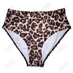 Ladies Swim Bottoms Bikini Tankini Animal Print Size Large